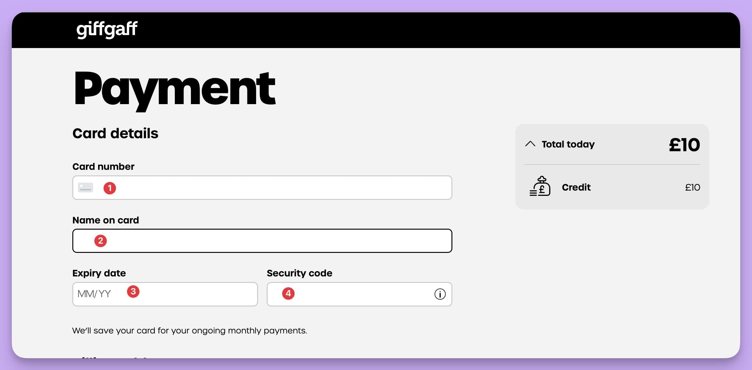 giffgaff Or redeem a top-up voucher 充值券入口