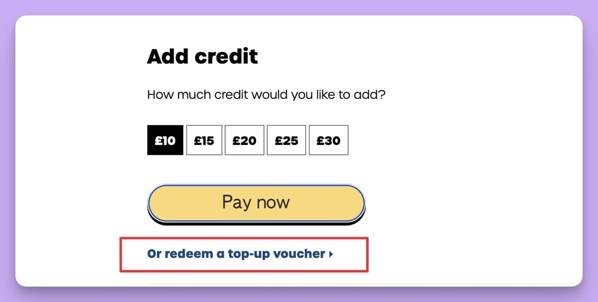 giffgaff 激活流程页面截图